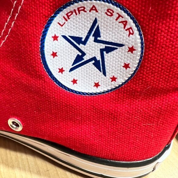 LIPIRA STAR, ALL SPORT RED HI TOP SNEAKERS UNISEX, SIZE EUR 39 - Picture 7 of 7